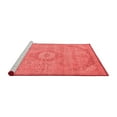 thumbnail image 2 of Ahgly Company Machine Washable Indoor Round Abstract Red Modern Area Rugs, 8' Round, 2 of 4