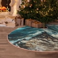 thumbnail image 5 of Sikiie Blue Ocean Waves Christmas Tree Skirt, Christmas Tree Decorations, Christmas Decor, Tree Mat Decoration(30-48IN)-36", 5 of 6