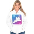 thumbnail image 3 of Vaporwave NASA Space Transportation Unisex Plus Size Zip Hoodie Brisco Brands 5X, 3 of 5