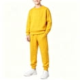 thumbnail image 2 of NAISIBABY Boys Sweatshirt Outfit Sets, Lightweight Print Crew-Neck Long-Sleeve Pullover + Jogger Pants 2PC Fall Set Yellow Size 11, 2 of 4