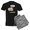 With Gray Camo Pant, variant on - Surfing Santa Pajamas - Men's Dark Loose Fit Cotton Pajama Set