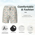 thumbnail image 3 of Naloa colorful doodle insects Print Men Swim Trunks with Compression Liner ,Board Shorts,Men's Swim Shorts with Drawstring and Elastic Waistband-3X-Large, 3 of 6