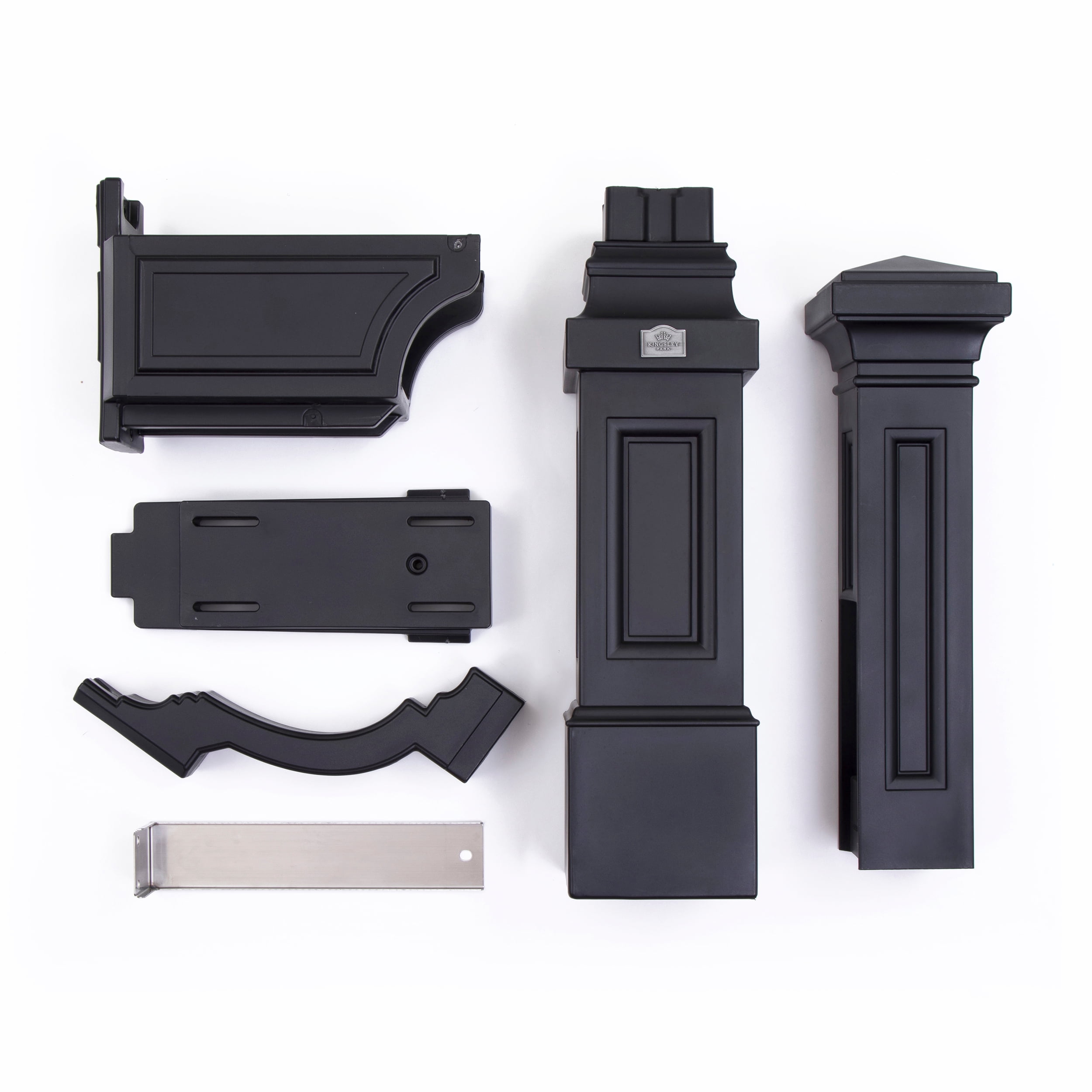 Step2 Atherton 59" Onyx Black Plastic Mailbox Post Kit