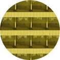 thumbnail image 1 of Ahgly Company Tapis de Zone Rond d'Intérieur Lavable à la Machine, Style Transitionnel, Jaune, 8 Pieds Rond, 1 of 7