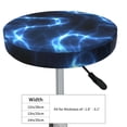 thumbnail image 4 of Kll Blue Lightning Round Bar Chair Cushion Cover 12 Inch,Bar Stool Protector With Elastic, Soft Washable, 4 of 7
