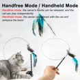 thumbnail image 4 of Handfree Bird/Feather Cat Wand with Bell Powerful Suction Cup Interactive Toys for Cats Kitten Hunting Exercise Pet Products ShopWise Round, 4 of 37