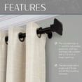 thumbnail image 3 of Elrene Florence 1" Window Drapery Single Curtain Rod with Stacked Square Finial 48"-86" Bronze, 3 of 5