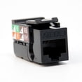 thumbnail image 2 of Cat6A Keystone Jack - 110 Style (Black) By FireFold, 2 of 5
