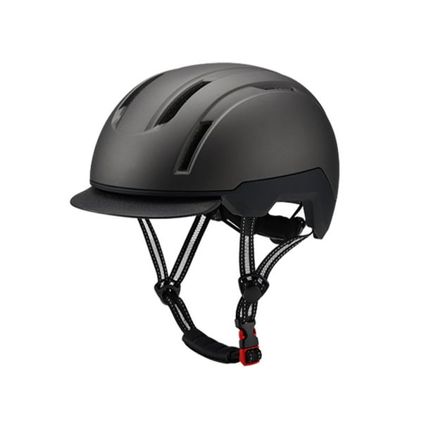 Soidarity Casco de bicicleta ligero que monta todos los días con cascos de ciclismo de PC de protección deportiva fáciles de usar Ciclismo color titanio METRO【55-58CM】