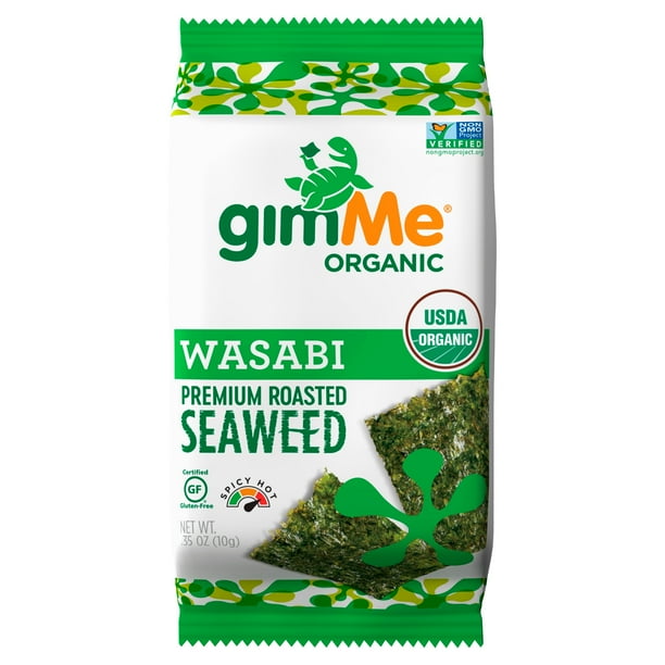 Gimme Organic Wasabi Premium Roasted Seaweed, .35 oz