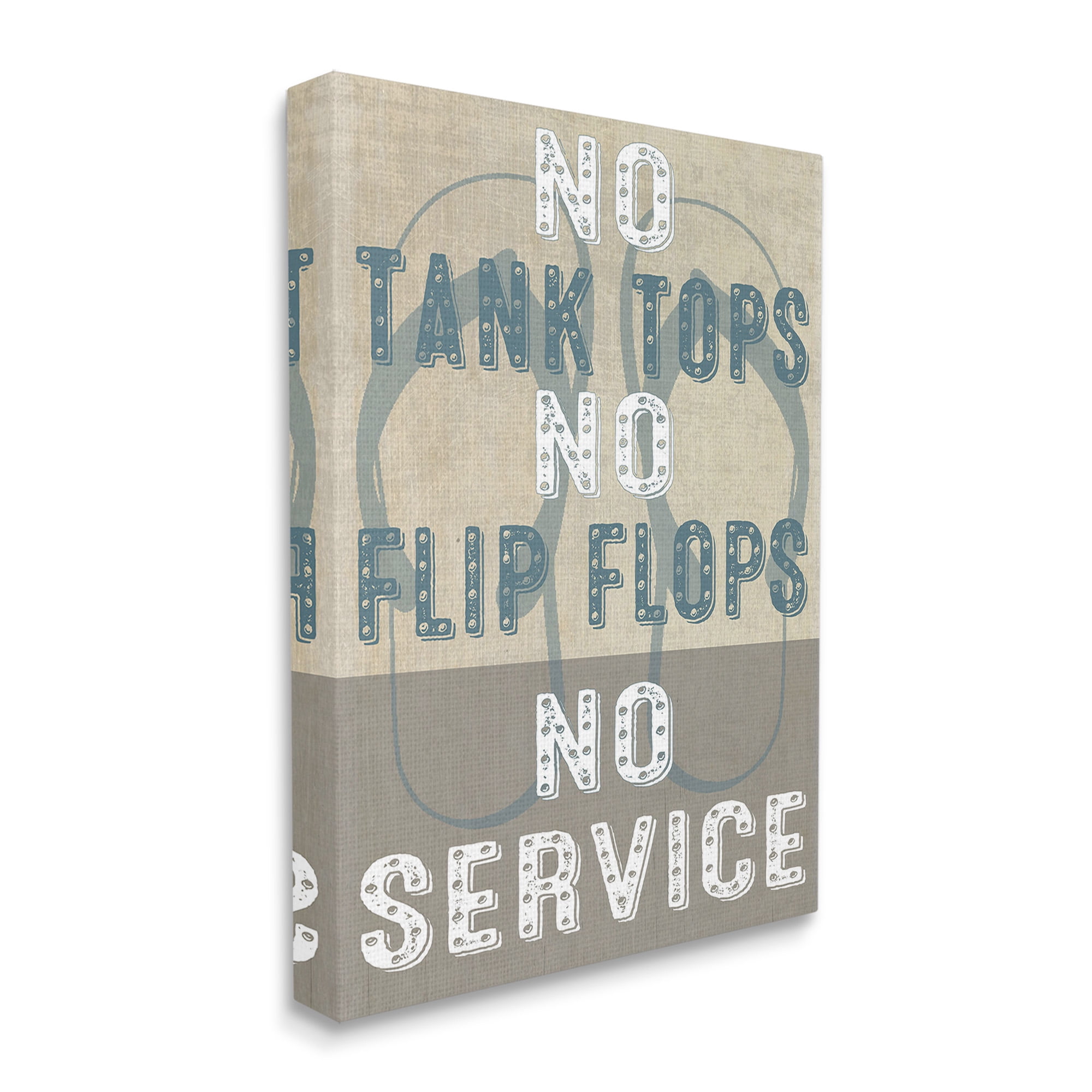 Stupell Industries Summer No Service Sign Typography Painting Gallery Wrapped Canvas Art Print Wall Art, 30 x 40