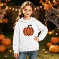 thumbnail image 6 of MKOSPLRT 3-14 Years Girls' Halloween Hoodie Kids Halloween Light Fleece Sweatshirts Spooky Season Graphic Pullover Tops with Pocket, 6 of 10