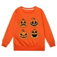 thumbnail image 3 of Kiijoy Big Girls Halloween Pumpkin Sweatshirt Cotton Crew Neck Pullover, Sizes 7-8, 3 of 3