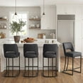 thumbnail image 4 of Usaint Modern C-Shaped Counter Stools Set of 4 Ergonomic Kitchen Bar Stools for Kitchen Island, Counter, Home, Black, 4 of 8