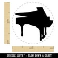 thumbnail image 2 of Grand Piano Music Instrument Silhouette Self-Inking Rubber Stamp Ink Stamper - Fuchsia Ink - Medium 1 Inch, 2 of 7