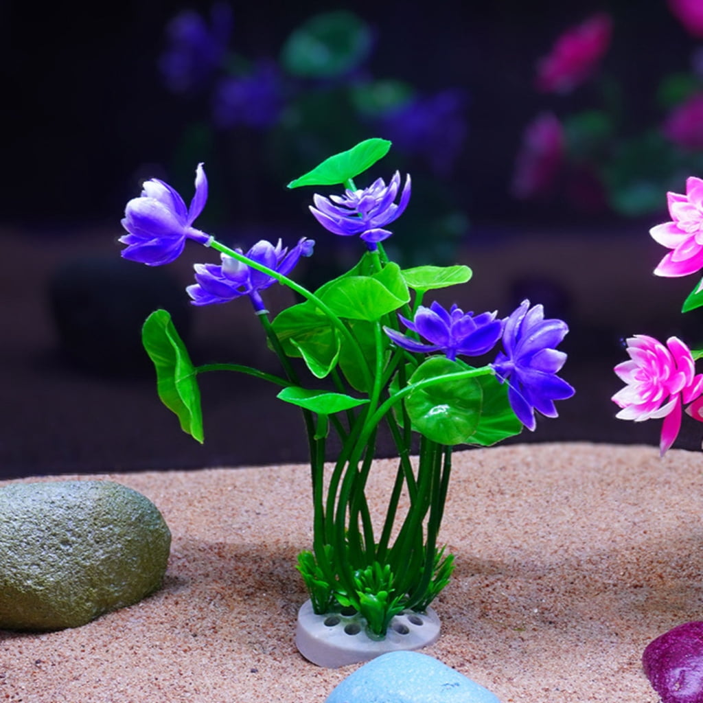 Fish Tanks Artificial Lotuses Simulation Landscape Large Plant FishTank Landscaping Fish Tanks Plant