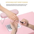 thumbnail image 5 of Manicure Table for Technician with Charging Station, Nail Table Nail Desk w/ Electric Dust Collector & Wrist Rest Cushion, Non-Woven Drawers, Nail Polish Shelves, Lamp - Pink, 5 of 16