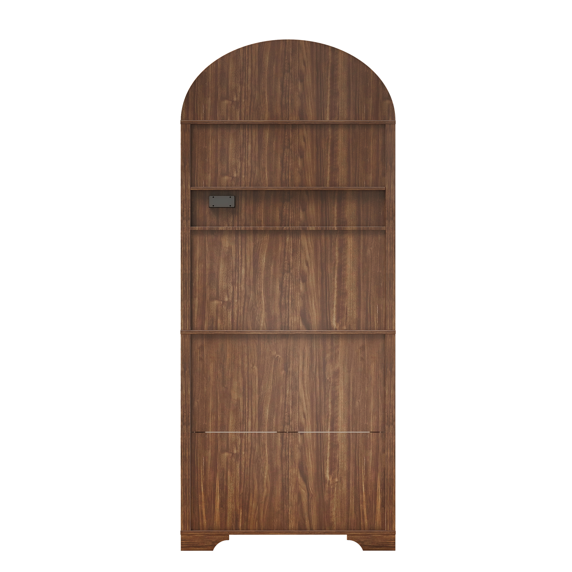 75" Tall Pantry Hutch with Charging Station and Microwave Stand, Kitchen Cabinets Hutch Cupboard for Kitchen, Dining Room, Walnut