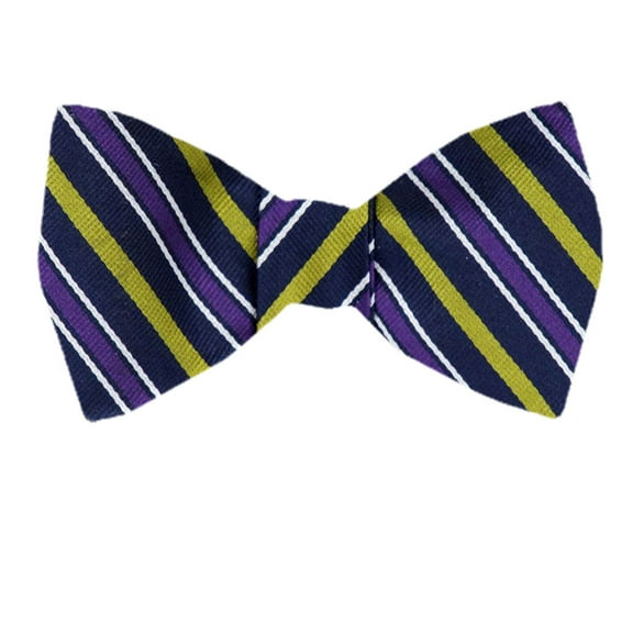Men's Navy Blue Silk Self Tie Bowtie Tie Yourself Bow Ties