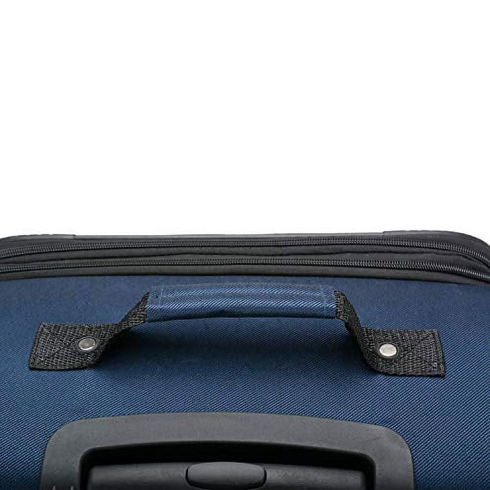 U.S. Traveler Aviron Bay Expandable Softside Luggage Set with Spinner Wheels, Navy, 3-Piece (23/27/31)