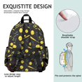 thumbnail image 5 of Softballs and Text Black Pattern Cute School Backpack Bag for School with Padded Back and Adjustable Shoulder Straps 15.25"x11.5"x5.25", 5 of 5