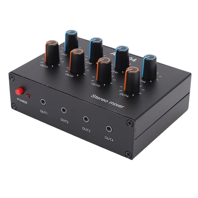 Mezclador Estéreo De 4 Canales, Antiinterferencias Mezclador De 4 Canales Control Individual Para Clubes, Barras, Guitarras Y Bajos