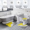 thumbnail image 5 of Yellow Grey Ombre Bath Mat 3 Piece Bathroom Rug Set, Modern Geometric Abstract Aesthetics Cream Non Slip Bath Rug Contour Mat and Toilet Lid Cover, Absorbent Shower Mats Soft Bath Rugs and Mats Sets, 5 of 8