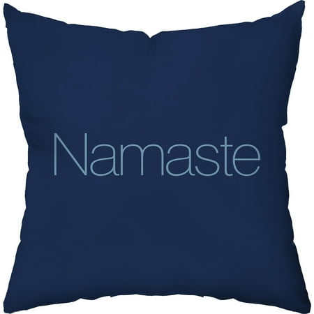 Checkerboard Lifestyle Namaste Throw Pillow, Blue - Walmart.com