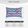 thumbnail image 6 of Fotbe Nautical Anchors Pillow Cases - Envelope Closure - Luxury, Extra Soft, Cooling Pillow Covers - Wrinkle, Fade, Stain Resistant-14"x20", 6 of 9