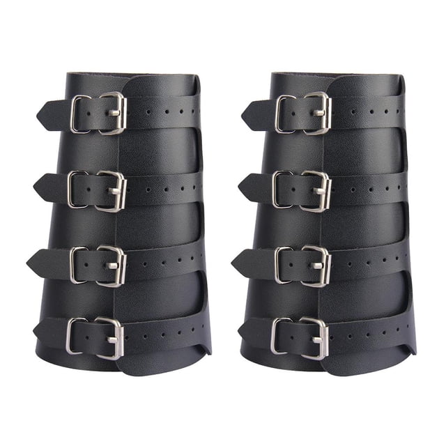 2x Brazalete de material cuero de Steampunk, Brazalete de material cuero , Protectores de Brazos, Brazaletes de Guante, Pulseras Medievales jinwen Brazalete ancho de pulsera