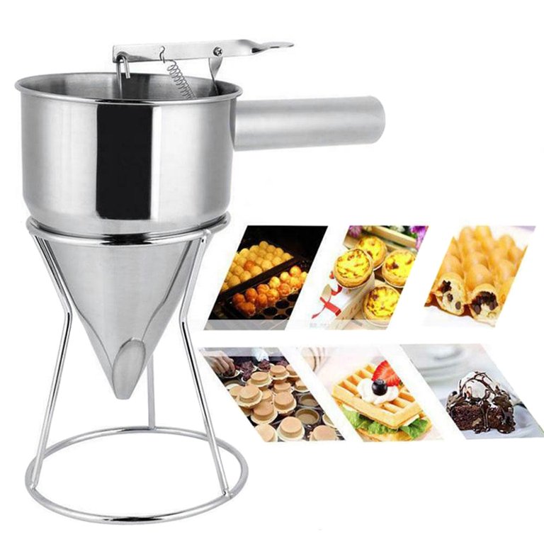 Stainless Steel Donut Cupcake Batter Dispenser Funnel Pancake