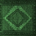thumbnail image 1 of Ahgly Company Indoor Square Persian Emerald Green Traditional Area Rugs, 4' Square, 1 of 4