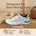 thumbnail image 5 of Cushionaire Sonic Casual Womens Walking Sneakers, Comfortable Lace-Up Chunky Tennis Shoes for Women with Memory Foam, 5 of 19