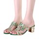 thumbnail image 4 of Sandalias de tacón cuadrado para mujer, informales, con cristales, para exteriores Wmkox8yii  ytu2353, 4 of 9
