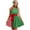 Green, variant on Zaldita Women Christmas Sequins Santa Dress  with Hat 2Pcs Clothes Outfit Xmas Party Dress Red M
