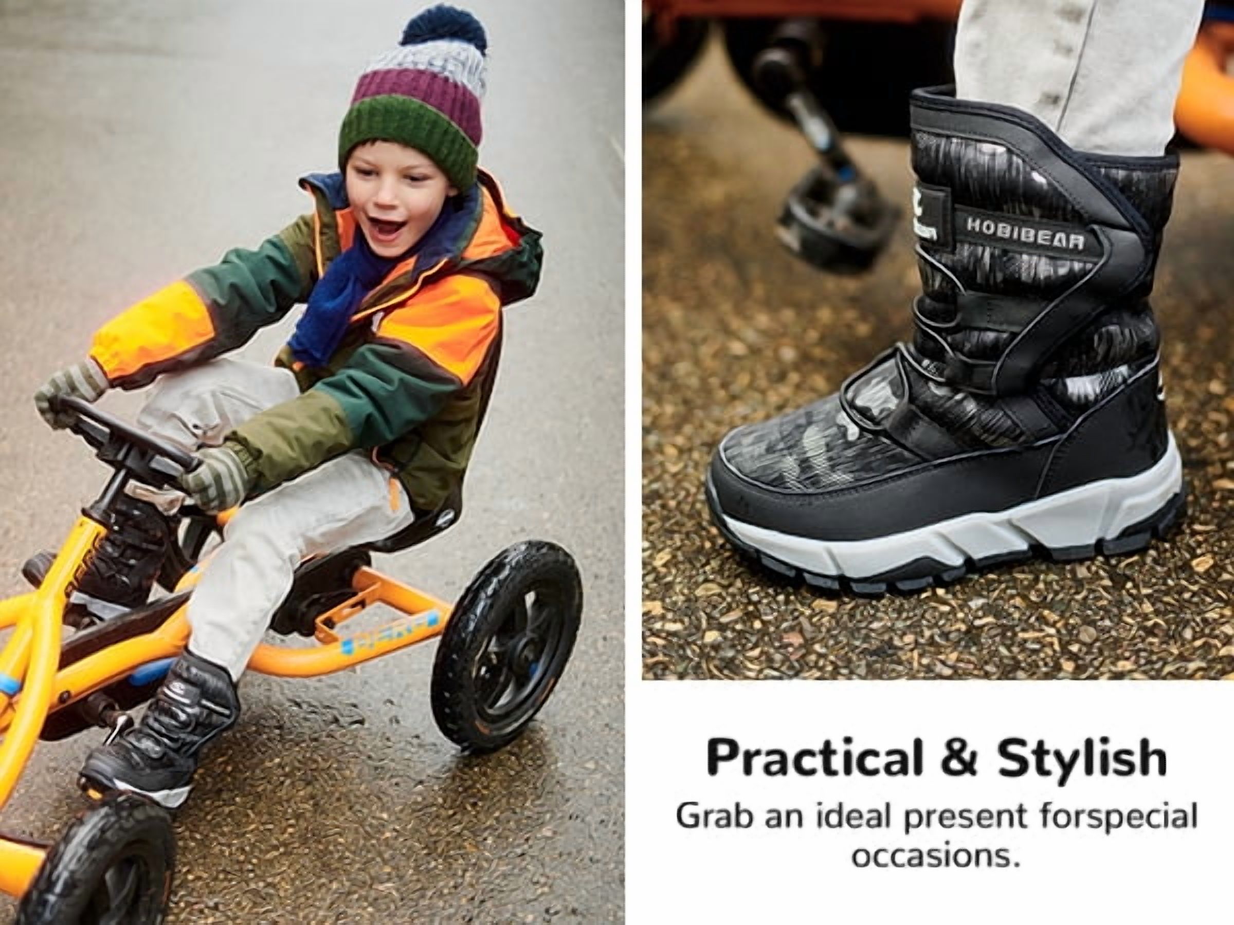 Hobibear Boys Winter Waterproof Snow Boots photo 3