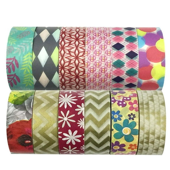 Wrapables® Washi Tapes Decorative Masking Tapes, Set of 12, ADSET31