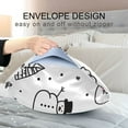 thumbnail image 4 of Yayeee Pillowcase Standard Size Set of 2 Satin Wrinkle Resistant Pillow Case, Black Cartoon Snowmen, 4 of 8
