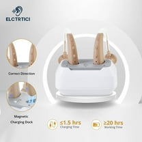 ELCTRTICI Hearing Aids for Seniors, Adjustable Volume with Button, 4 Noise Reduction Modes, Rechargeable Hearing Aids Portable Charging Dock, VHP-1021