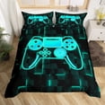 thumbnail image 2 of Erosebridal Boys Gamepads Comforter Cover Twin,Video Game Bedding Twin Size,Geometric Plaid Duvet Cover Twin,Super Cozy Buffalo Bedroom Decorative(No Comforter),Reversible,3pcs, 2 of 7