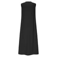 thumbnail image 5 of DHFJKG Summer Dresses For Women Casual Sleeveless Maxi Dress Button Down V Neck Loose Fit Tank Dress Beach Vacation Clothes Cozy Dresses, 5 of 5