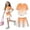Orange, variant on Summer Outfits for Kids Girls Size 7-8 Girls 2 Piece Outfits Cute Preppy Clothing Sets Casual Short Sleeve T Shirts Top and Skirts Athletic Lounge Set Wine 5-6 Years