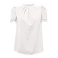 thumbnail image 2 of White T Shirts for Women Casual Printing Short Sleeves V Neck Loose T Shirt Blouse Tops Fashion Clothing, 2 of 6