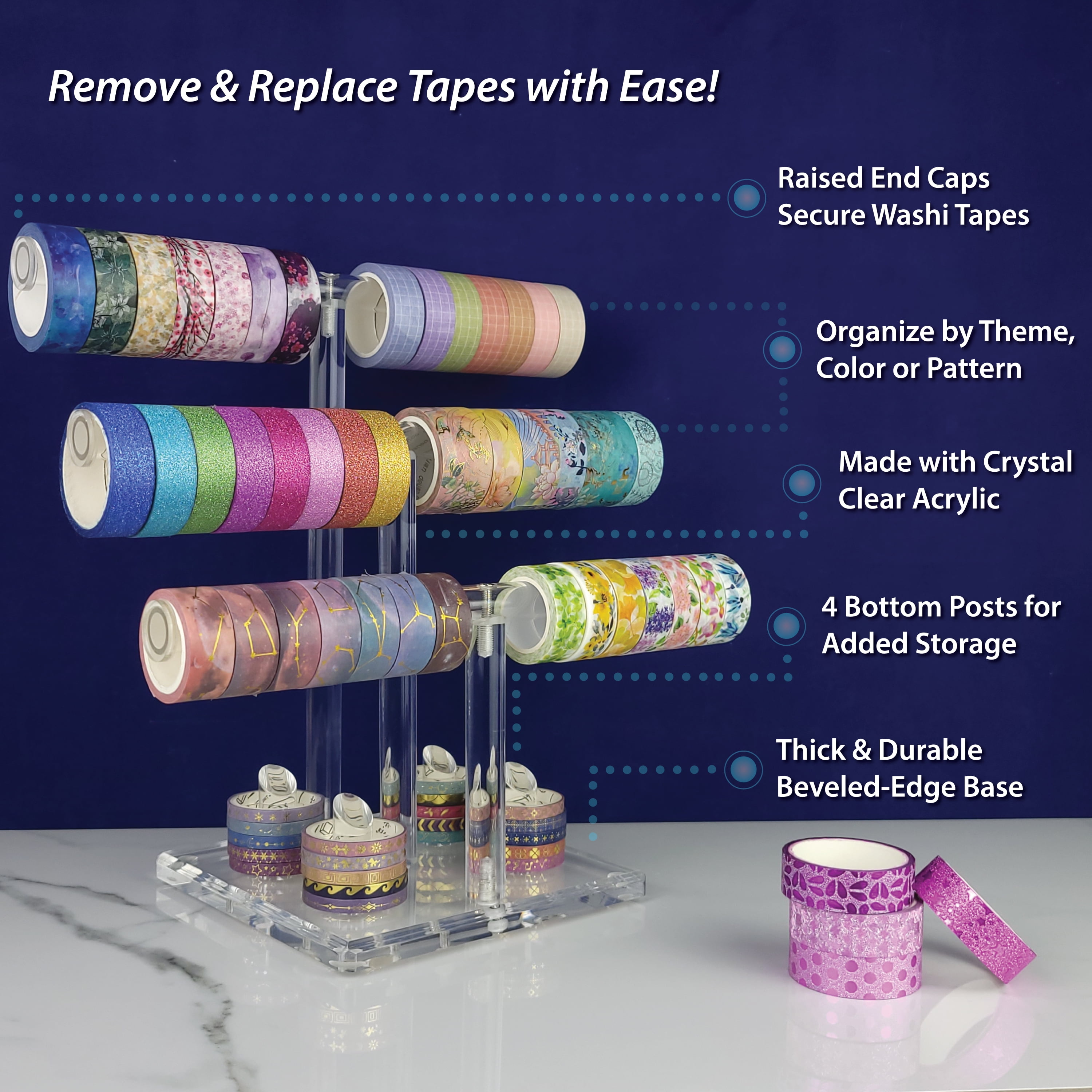 Transparent Washi Tape Holder - Easy Dispensing and Organized Storage –  CHL-STORE