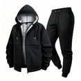 thumbnail image 2 of LEKWK Fleece Lined Tracksuit Men 2 Piece Outfit Winter Warm Athletic Sweatsuit Zip Up Hoodie and Joggers for Gym Running Activewear, 2 of 7