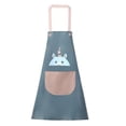 thumbnail image 1 of Apron Adjustable PVC Sleeveless Apron Pocket Strap Cooking Bib Kitchen Accessory  Type 2  Blue, 1 of 10