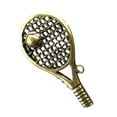 thumbnail image 4 of Miangastore Sport Keychain Tennis Racket Golden 1Set 1.8x1.1in, 4 of 9