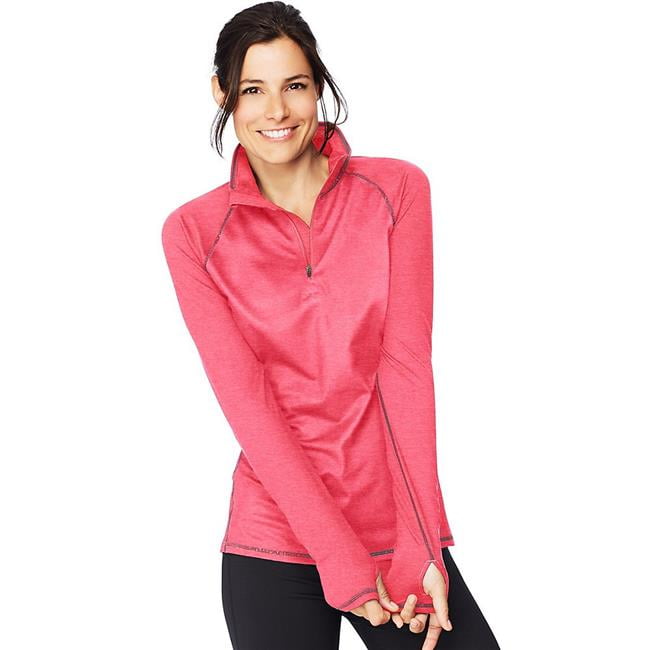 Noah Mason Small Sport Womens Performance Fleece Quarter Zip Sweatshirt 44 Razzle Pink Heather Walmart Com Walmart Com