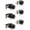 Matte Black, variant on Entry Door Knobs and Double Cylinder Deadbolt, Keyed Alike Door Handle Set with Same Keys, Combo Pack for Front Doors-Keyed on Both Side, Matte Black Finish, Contractor Pack of 2 Set