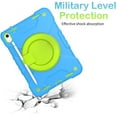 thumbnail image 3 of iPad 10.9 inch Case 2022, Allytech 360 Degree Rotatable Kickstand Pencil Holder Protective Case with Adjustable Detachable Shoulder Strap Kids-Friendly Case for iPad 10th Gen 2022, Blue + Green, 3 of 8